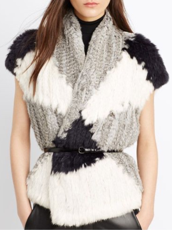 Vince Sweaters - Vince 100% Rabbit Fur vest